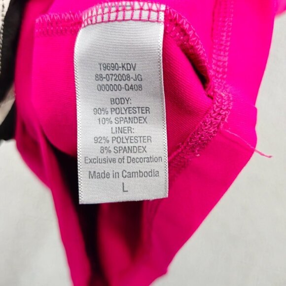 Champion Tank Top Womens Athletic Large Stretchy Workout Yoga Pink Black - Picture 9 of 10